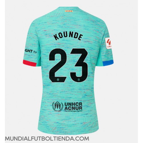 Camiseta Barcelona Jules Kounde #23 Tercera Equipación Replica 2023-24 mangas cortas